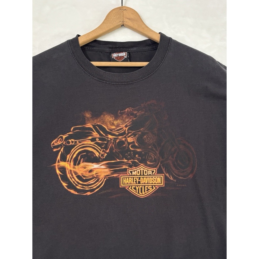 Harely Davidson Golden Isles Brunswick GA 2016 Graphic Tee XL Biker Black 0700 - Picture 1 of 8